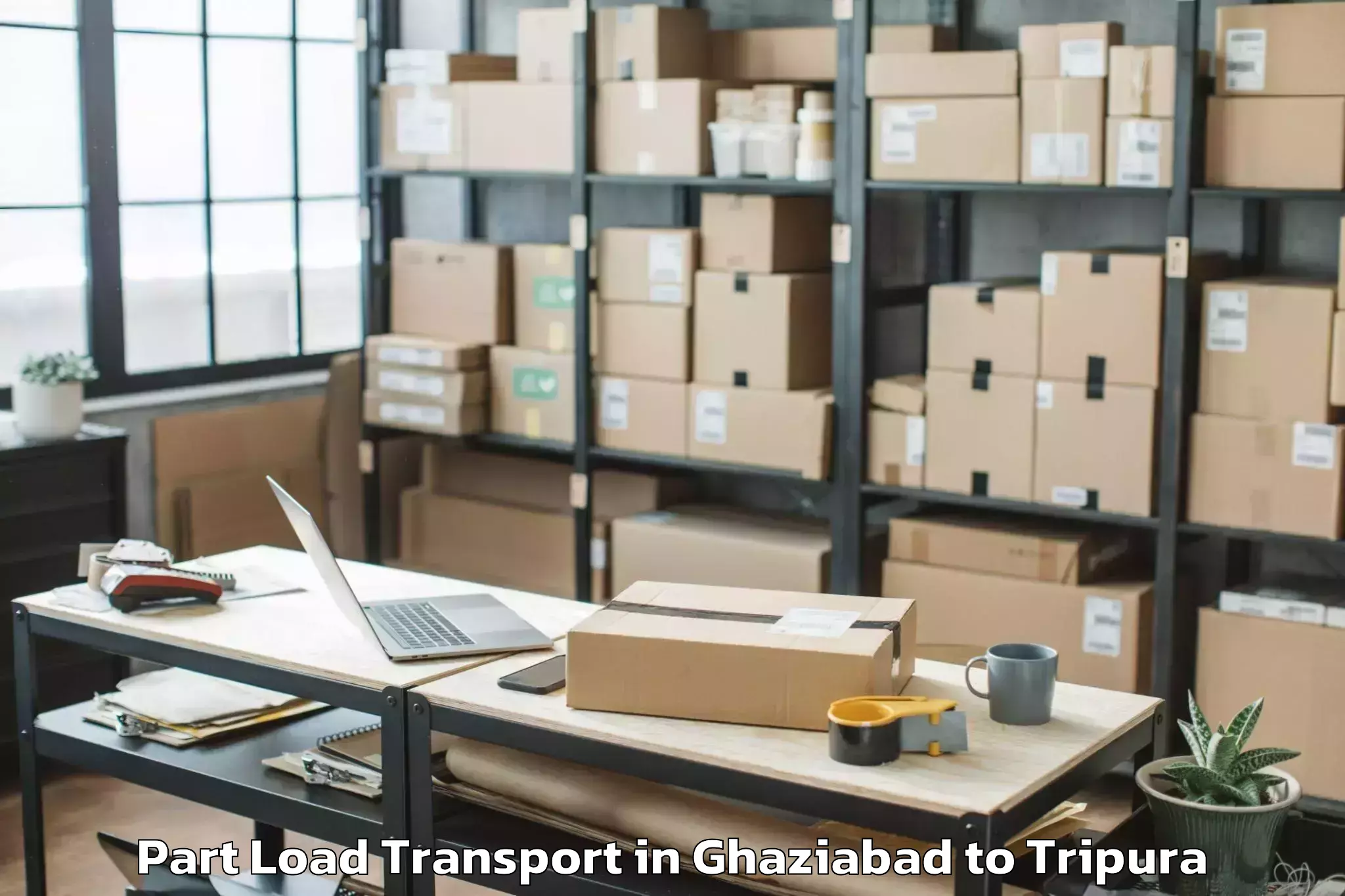 Book Ghaziabad to Hezamara Part Load Transport